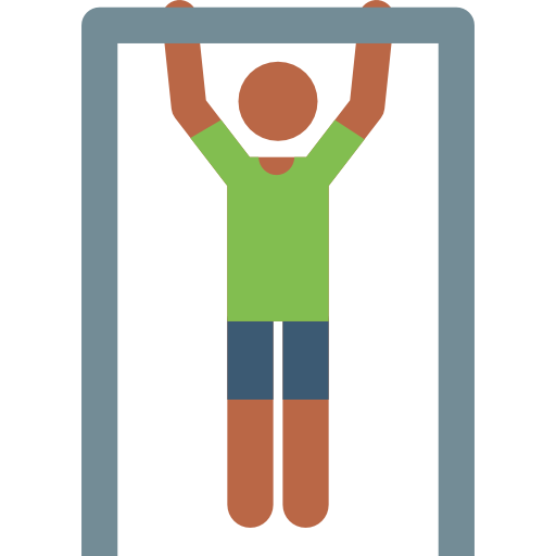 man standing at pull-up bar