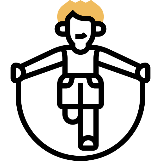 a man with a jump rope