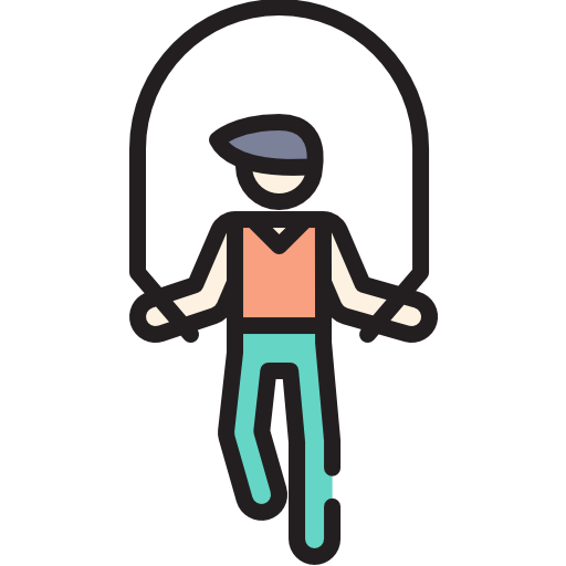 a man with a hat and a jump rope