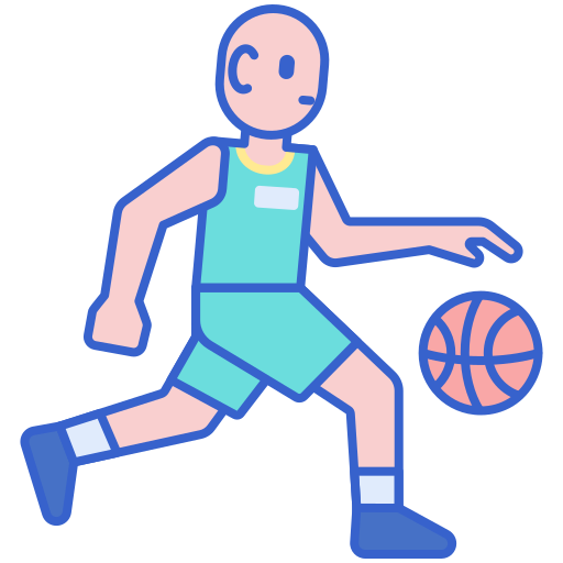 man playing basketball