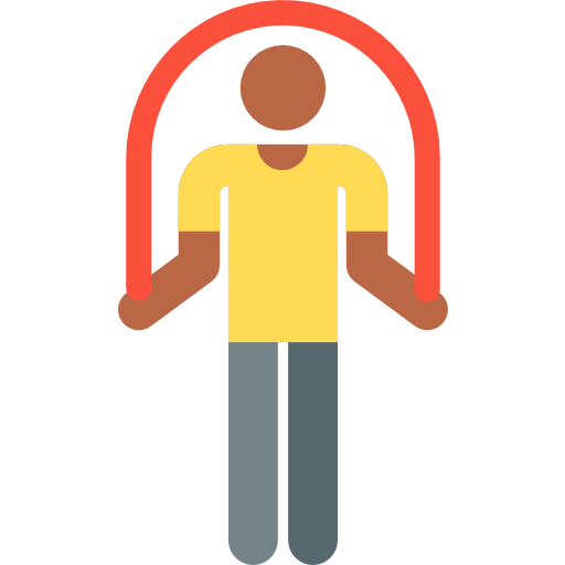 person working out with jump rope