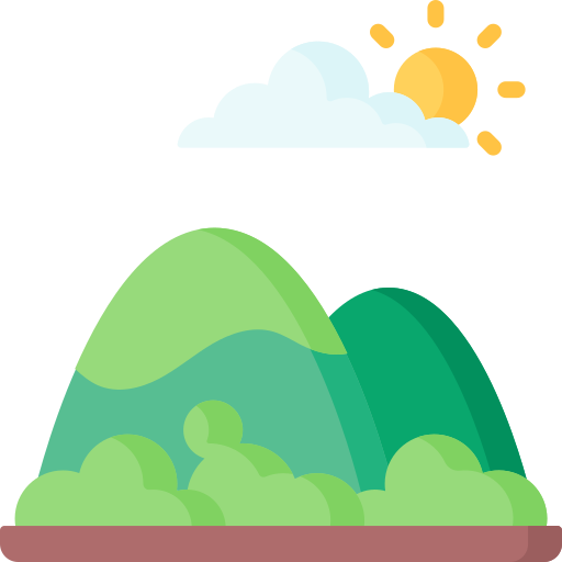 morning sun over mountains