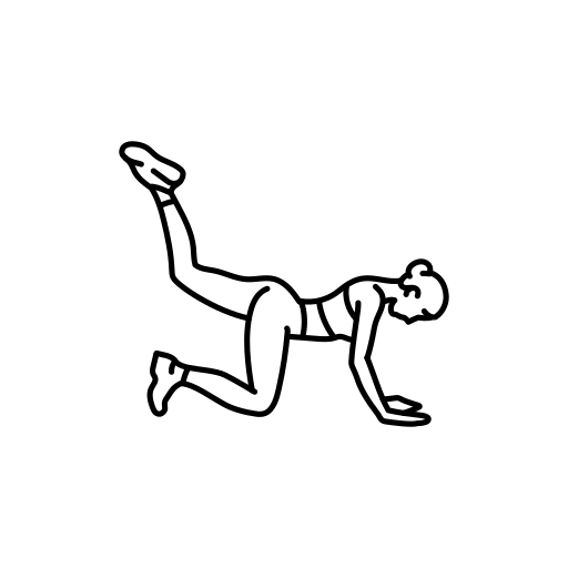 woman doing donkey kicks
